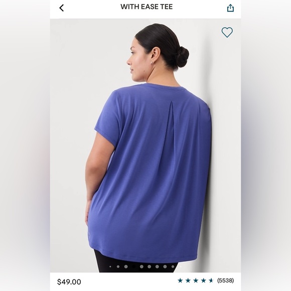 Athleta With Ease Tee - Blue - 2X - Picture 5 of 5